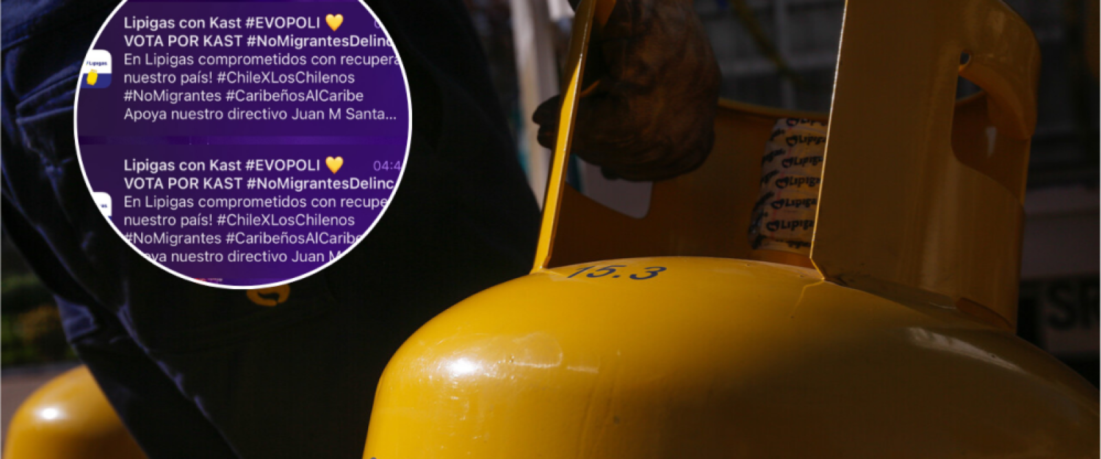 Lipigas se refiere a polémico mensaje político difundido en su app